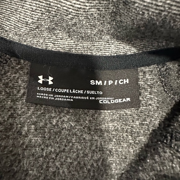 US Army Full Zip Unisex Under Armour Jacket. Gray And Black. Mock Collar. Small. - Picture 4 of 12